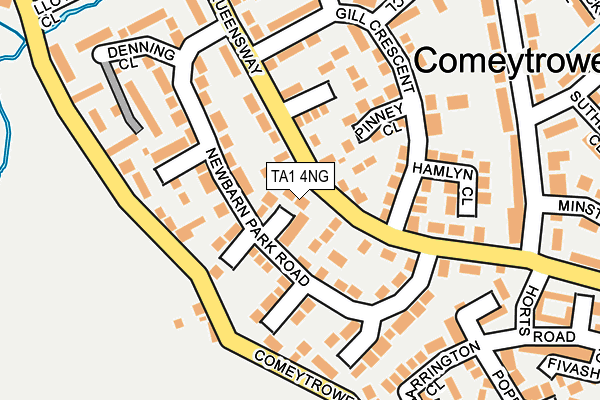 TA1 4NG map - OS OpenMap – Local (Ordnance Survey)