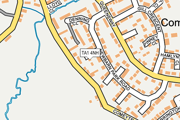 TA1 4NH map - OS OpenMap – Local (Ordnance Survey)