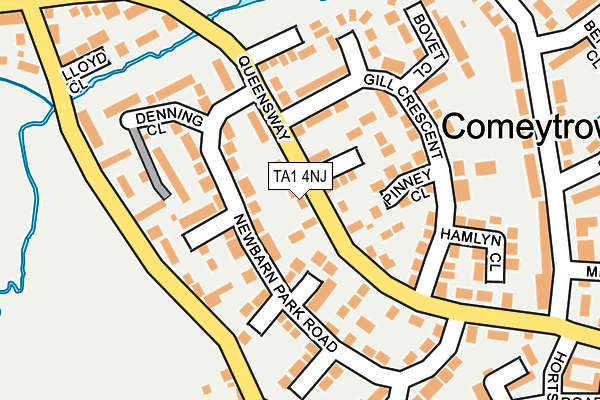 TA1 4NJ map - OS OpenMap – Local (Ordnance Survey)