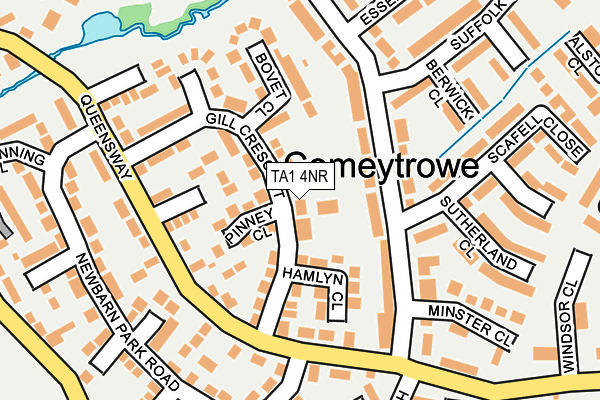 TA1 4NR map - OS OpenMap – Local (Ordnance Survey)