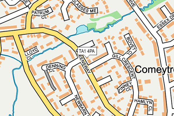 TA1 4PA map - OS OpenMap – Local (Ordnance Survey)