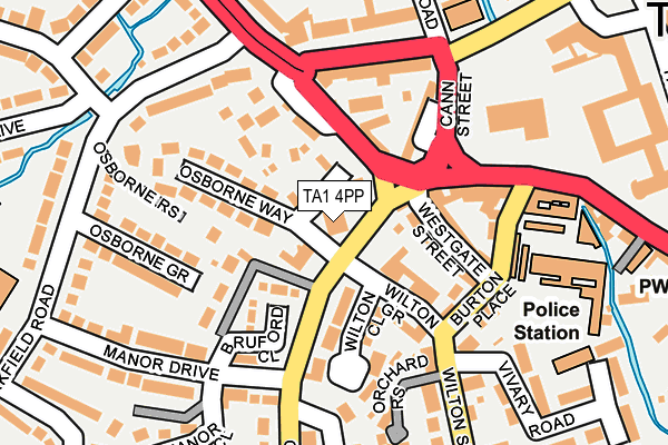 TA1 4PP map - OS OpenMap – Local (Ordnance Survey)