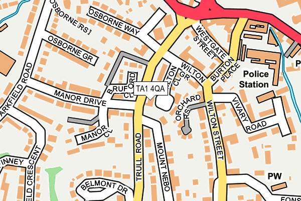 TA1 4QA map - OS OpenMap – Local (Ordnance Survey)