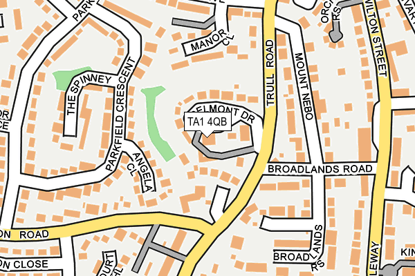 TA1 4QB map - OS OpenMap – Local (Ordnance Survey)