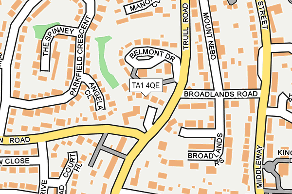 TA1 4QE map - OS OpenMap – Local (Ordnance Survey)