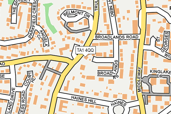 TA1 4QQ map - OS OpenMap – Local (Ordnance Survey)