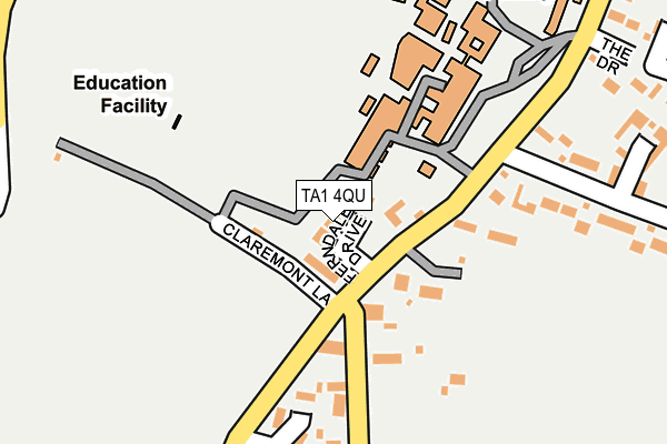 TA1 4QU map - OS OpenMap – Local (Ordnance Survey)