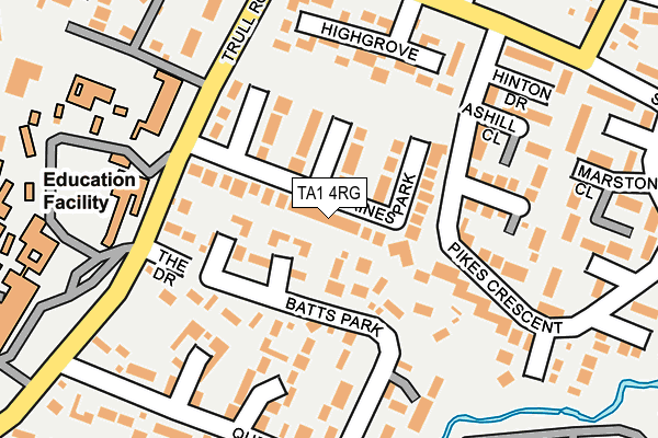 TA1 4RG map - OS OpenMap – Local (Ordnance Survey)