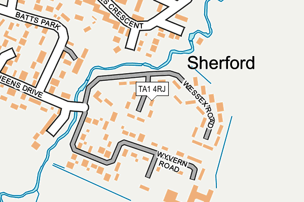 TA1 4RJ map - OS OpenMap – Local (Ordnance Survey)