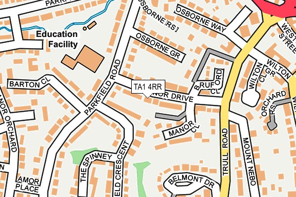 TA1 4RR map - OS OpenMap – Local (Ordnance Survey)