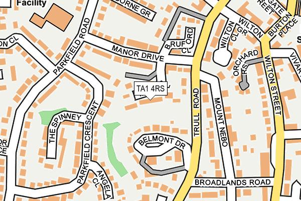 TA1 4RS map - OS OpenMap – Local (Ordnance Survey)