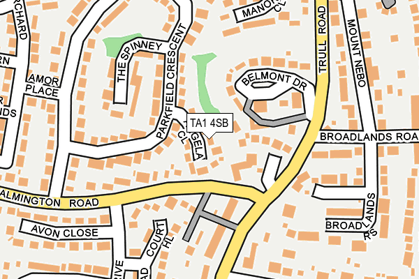 TA1 4SB map - OS OpenMap – Local (Ordnance Survey)