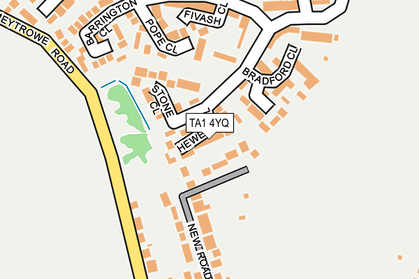 TA1 4YQ map - OS OpenMap – Local (Ordnance Survey)