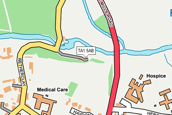 TA1 5AB map - OS OpenMap – Local (Ordnance Survey)