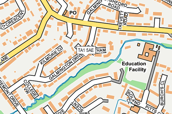 TA1 5AE map - OS OpenMap – Local (Ordnance Survey)