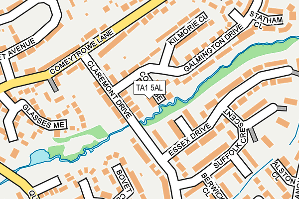 TA1 5AL map - OS OpenMap – Local (Ordnance Survey)