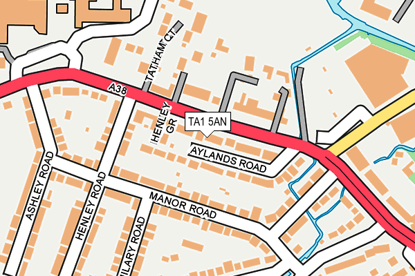 TA1 5AN map - OS OpenMap – Local (Ordnance Survey)