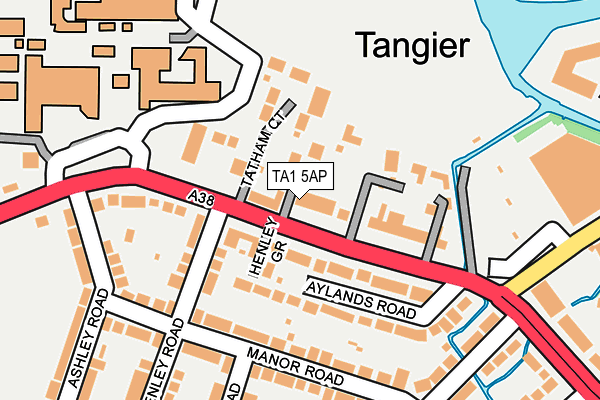 TA1 5AP map - OS OpenMap – Local (Ordnance Survey)