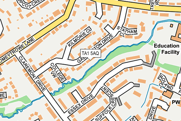 TA1 5AQ map - OS OpenMap – Local (Ordnance Survey)