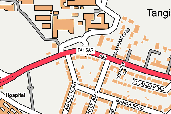 TA1 5AR map - OS OpenMap – Local (Ordnance Survey)