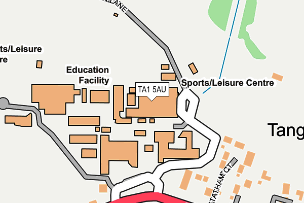 TA1 5AU map - OS OpenMap – Local (Ordnance Survey)