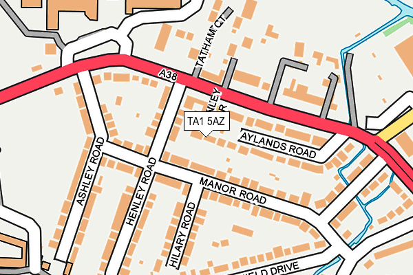 TA1 5AZ map - OS OpenMap – Local (Ordnance Survey)