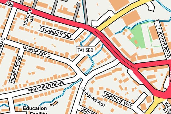 TA1 5BB map - OS OpenMap – Local (Ordnance Survey)