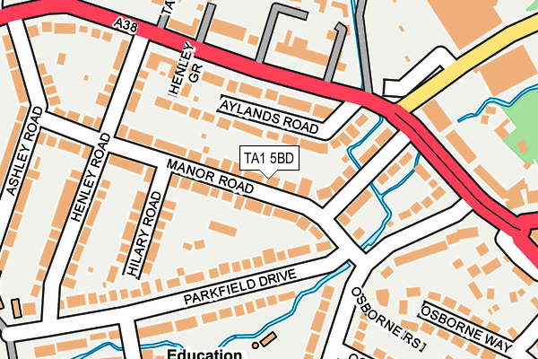 TA1 5BD map - OS OpenMap – Local (Ordnance Survey)