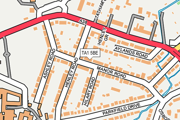 TA1 5BE map - OS OpenMap – Local (Ordnance Survey)