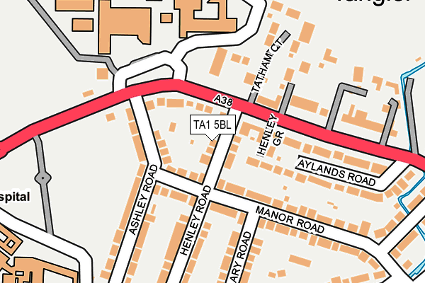 TA1 5BL map - OS OpenMap – Local (Ordnance Survey)