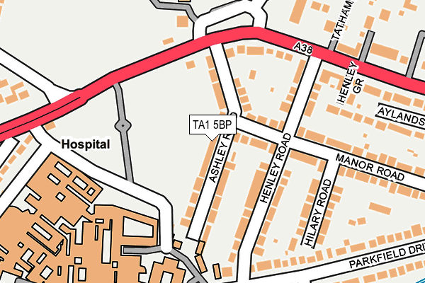 TA1 5BP map - OS OpenMap – Local (Ordnance Survey)