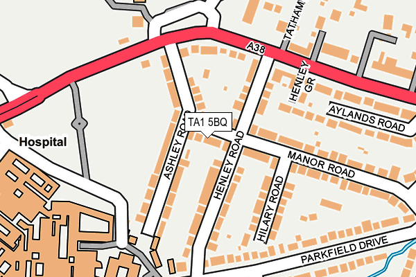 TA1 5BQ map - OS OpenMap – Local (Ordnance Survey)