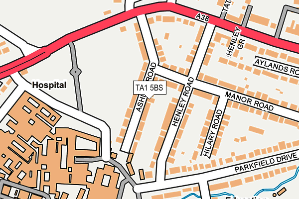 TA1 5BS map - OS OpenMap – Local (Ordnance Survey)