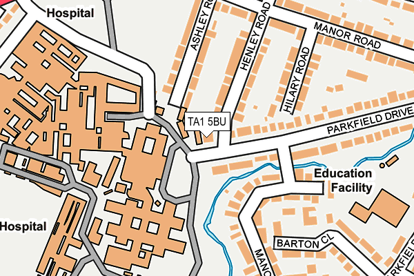 TA1 5BU map - OS OpenMap – Local (Ordnance Survey)