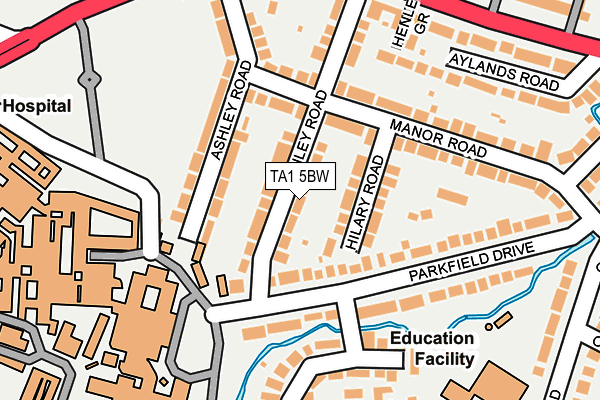 TA1 5BW map - OS OpenMap – Local (Ordnance Survey)
