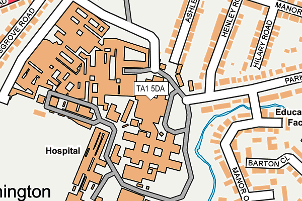 TA1 5DA map - OS OpenMap – Local (Ordnance Survey)