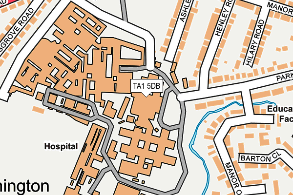 TA1 5DB map - OS OpenMap – Local (Ordnance Survey)