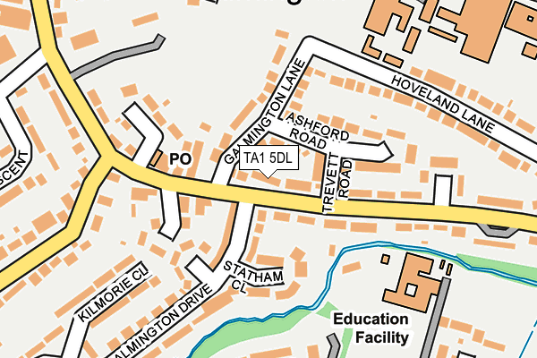 TA1 5DL map - OS OpenMap – Local (Ordnance Survey)