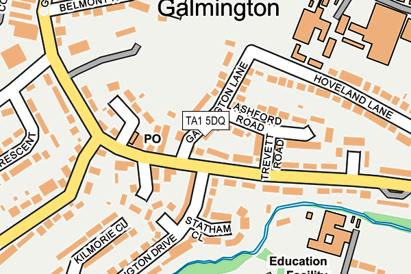 TA1 5DQ map - OS OpenMap – Local (Ordnance Survey)