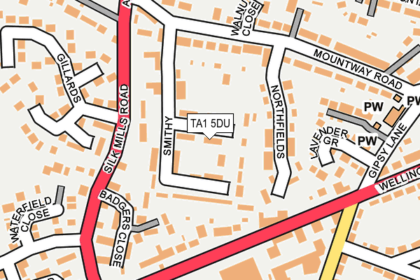 TA1 5DU map - OS OpenMap – Local (Ordnance Survey)