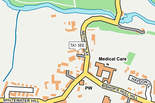 TA1 5EE map - OS OpenMap – Local (Ordnance Survey)