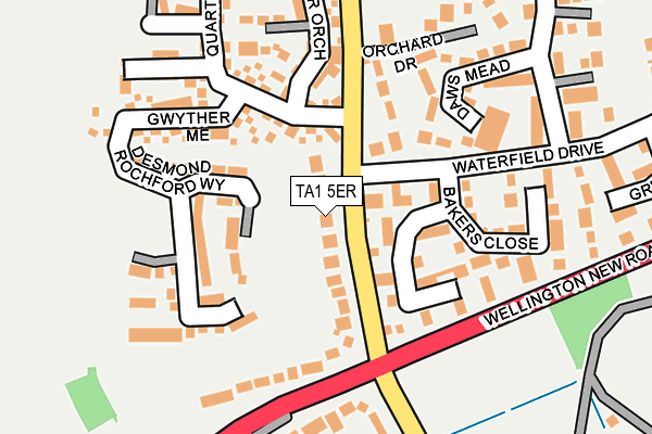 TA1 5ER map - OS OpenMap – Local (Ordnance Survey)