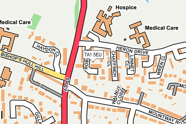 TA1 5EU map - OS OpenMap – Local (Ordnance Survey)