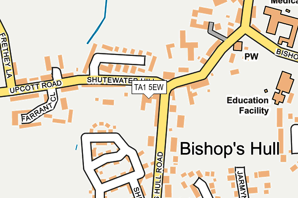 TA1 5EW map - OS OpenMap – Local (Ordnance Survey)