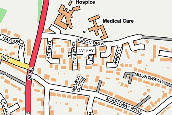 TA1 5EY map - OS OpenMap – Local (Ordnance Survey)