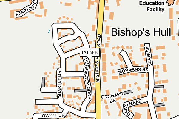 TA1 5FB map - OS OpenMap – Local (Ordnance Survey)