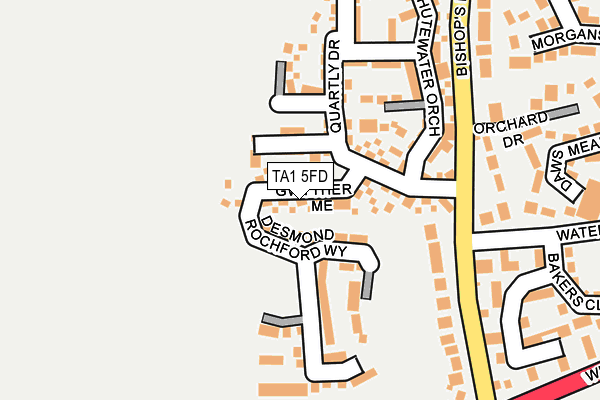 TA1 5FD map - OS OpenMap – Local (Ordnance Survey)