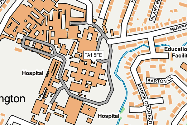 TA1 5FE map - OS OpenMap – Local (Ordnance Survey)