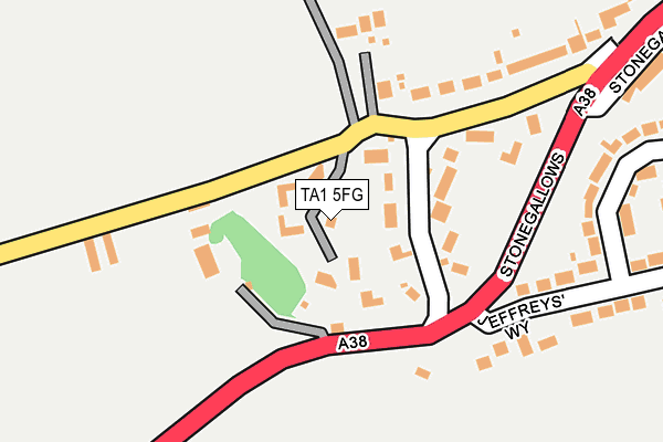 TA1 5FG map - OS OpenMap – Local (Ordnance Survey)