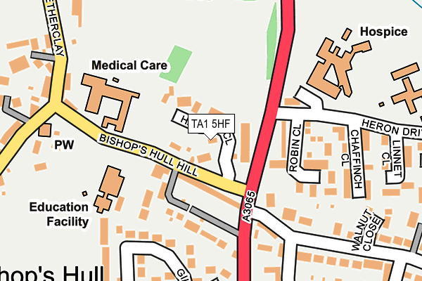 TA1 5HF map - OS OpenMap – Local (Ordnance Survey)